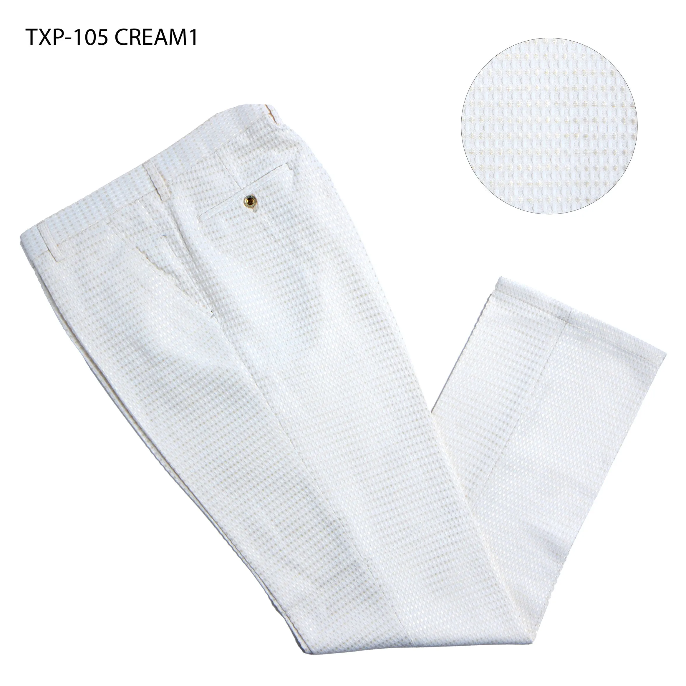 Prestige Cream Textured Dress Pants