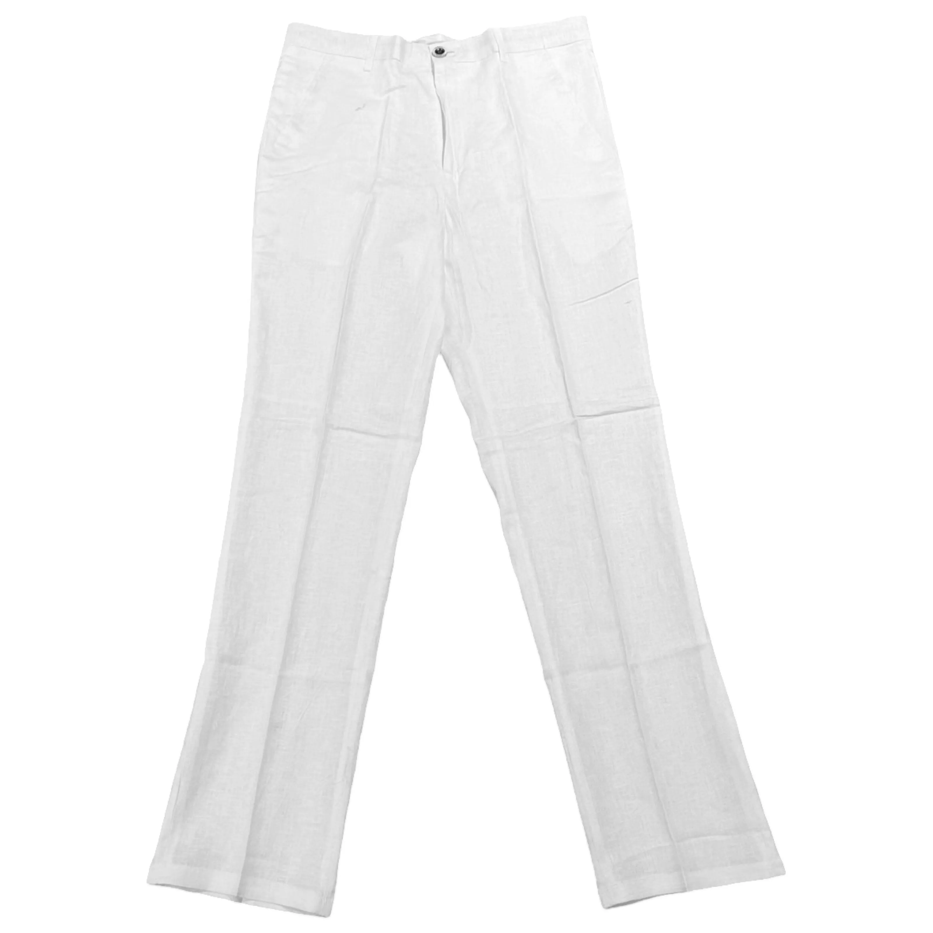 Prestige White Linen Dress Pants