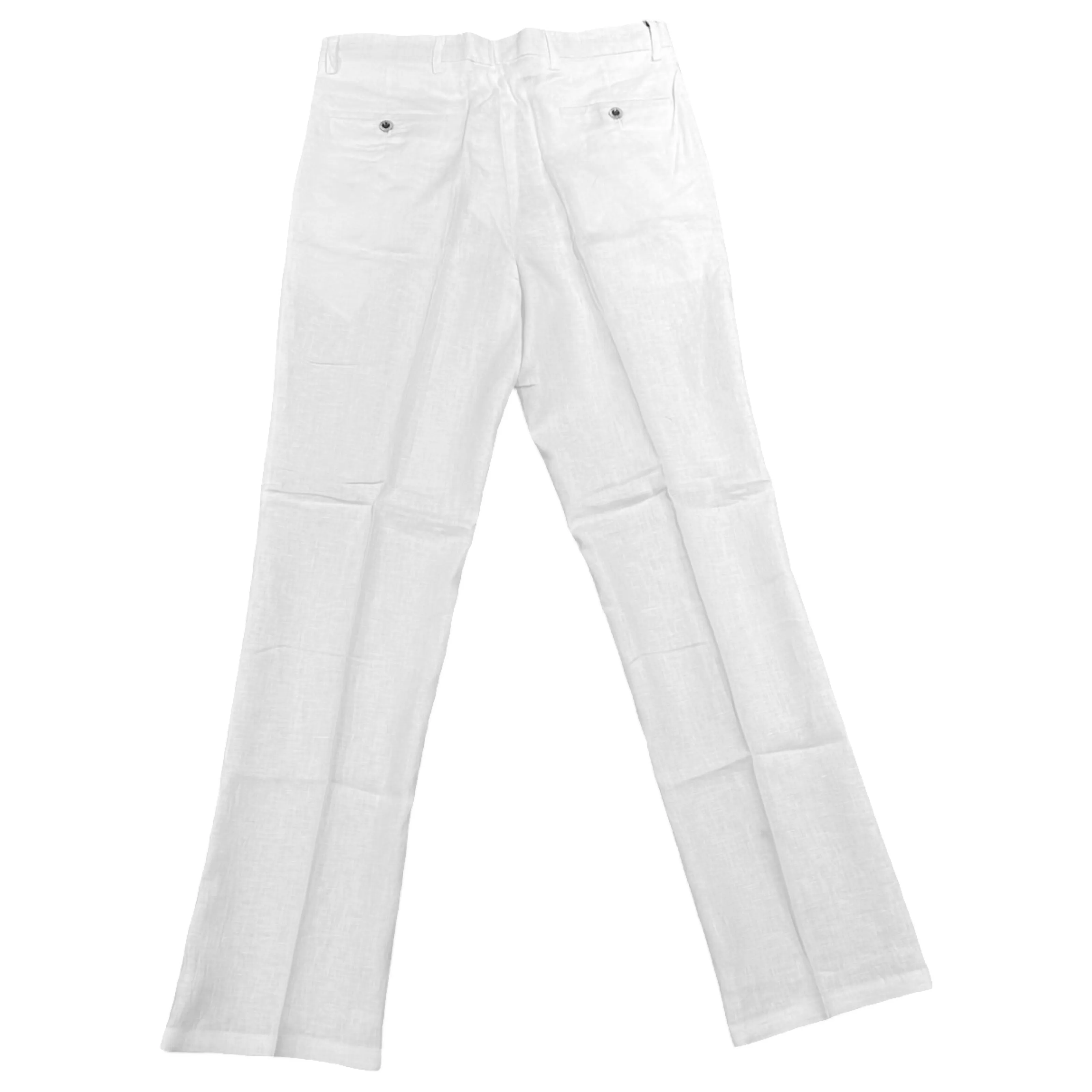Prestige White Linen Dress Pants