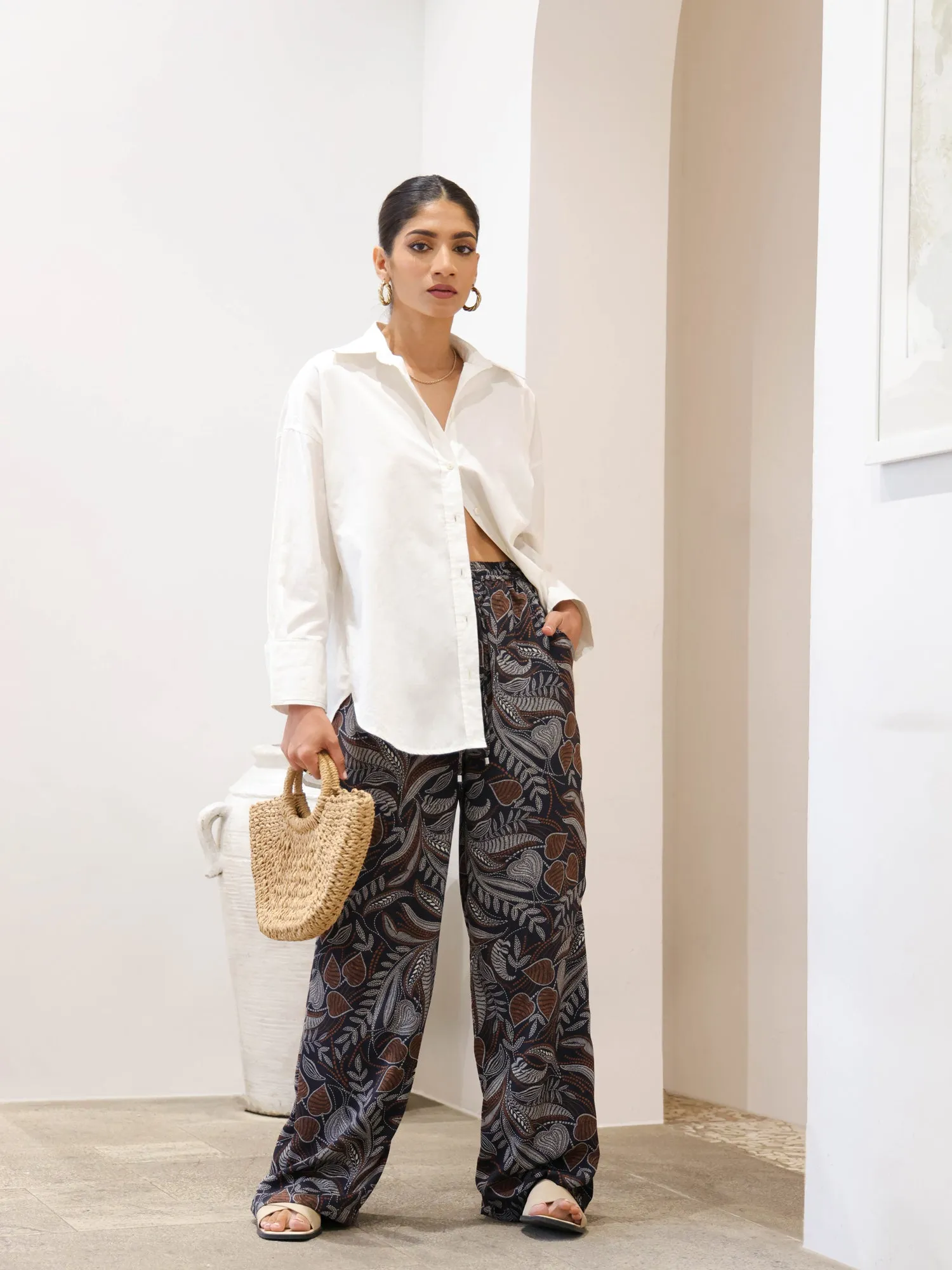 Printed Drwastring Pant