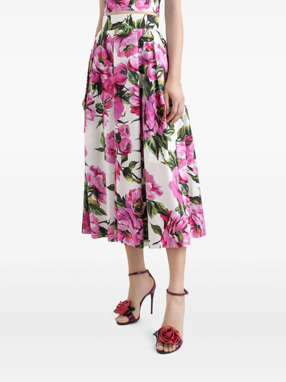 Printed midi skirt