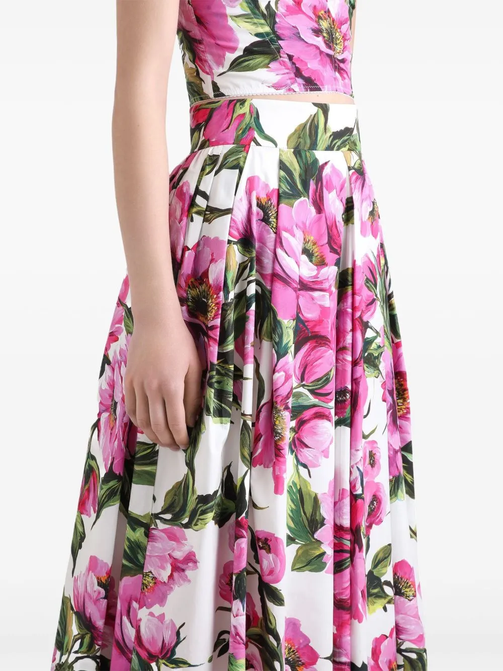 Printed midi skirt