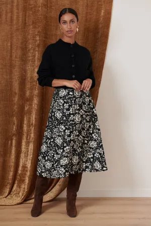 Printed Midi Skirt