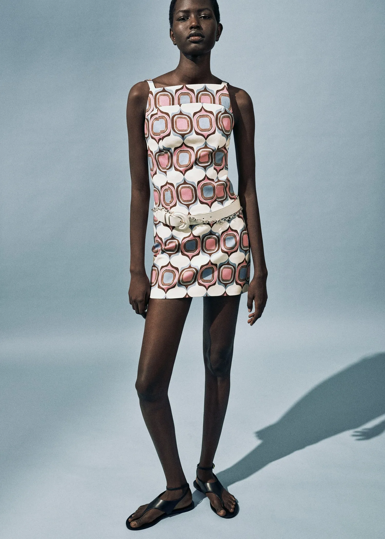 Printed short skirt