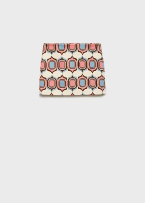 Printed short skirt