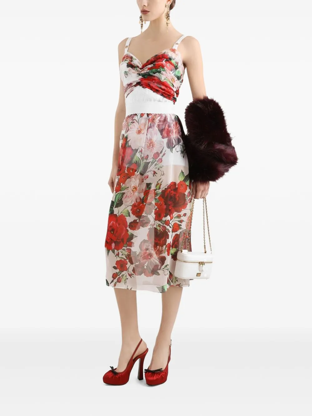 Printed silk skirt