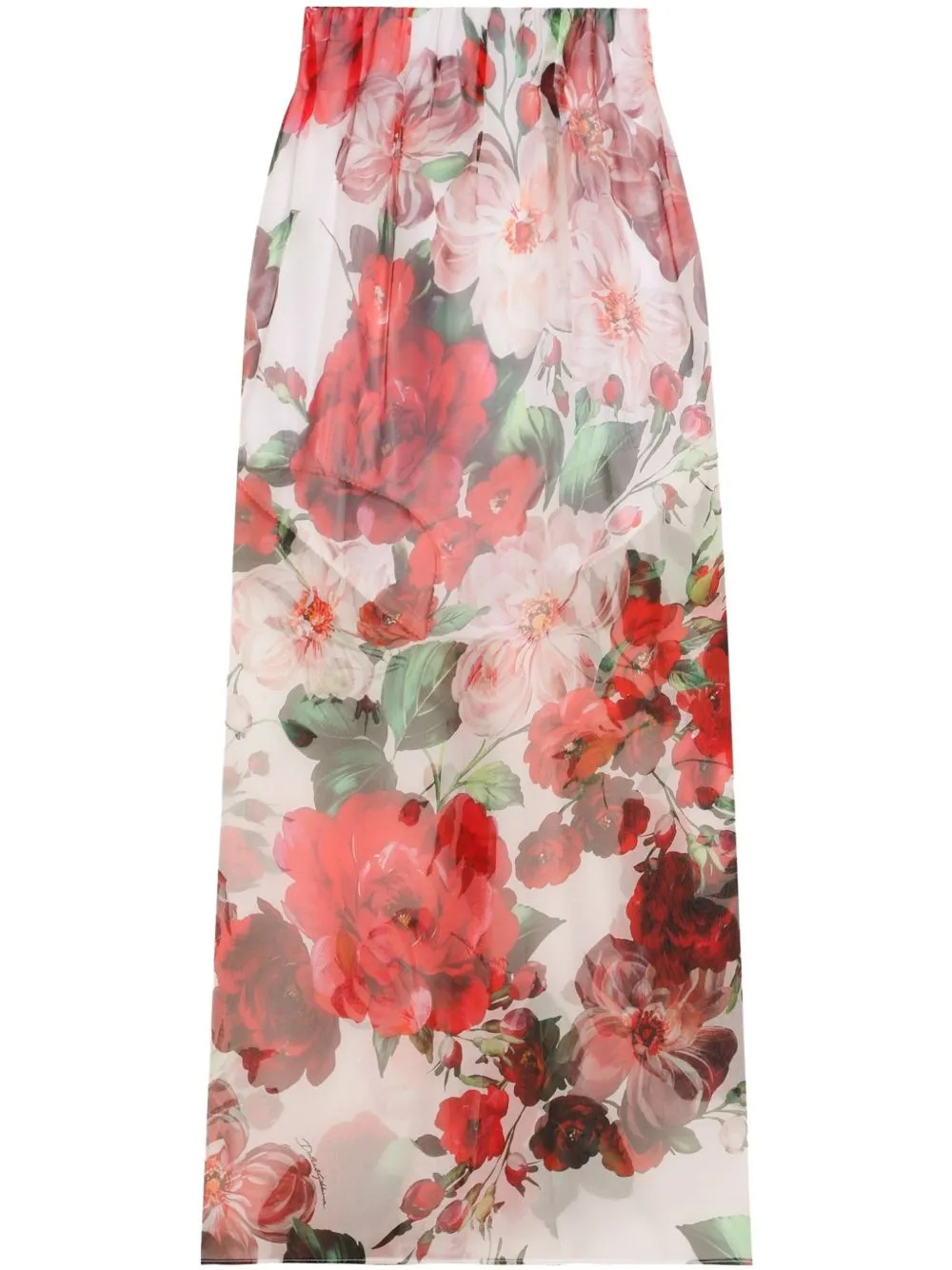 Printed silk skirt