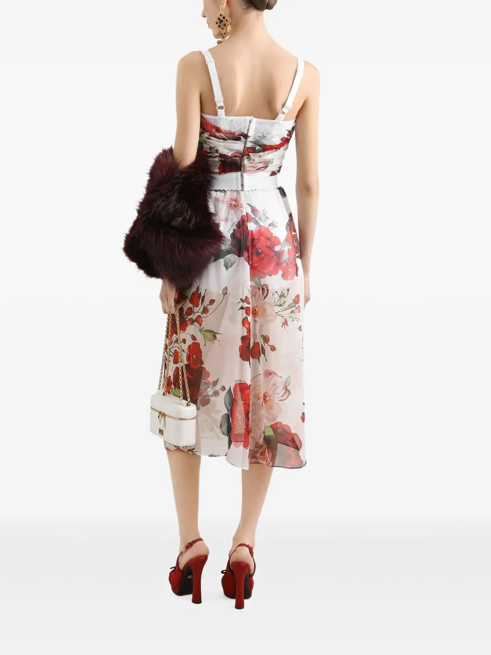 Printed silk skirt