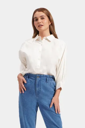 Puff Sleeve Button Down Shirt