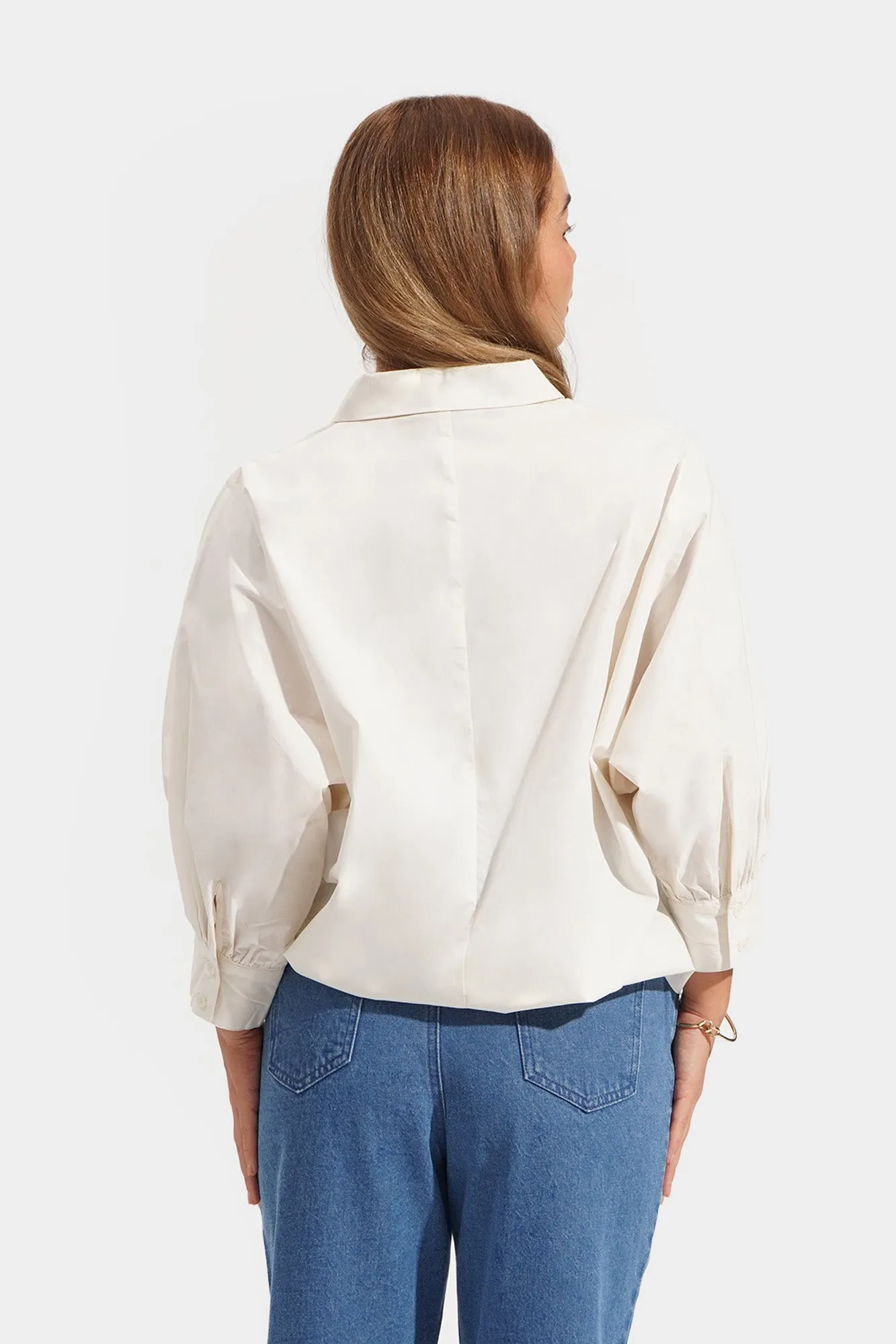 Puff Sleeve Button Down Shirt