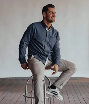 Puremeso Button Down Shirt-Charcoal
