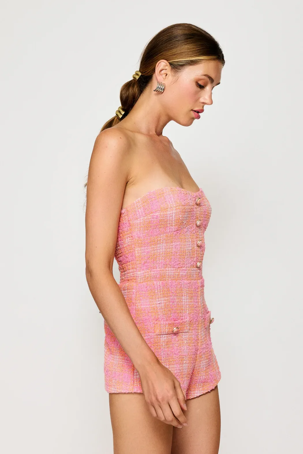 "Leeza" Tweed Romper