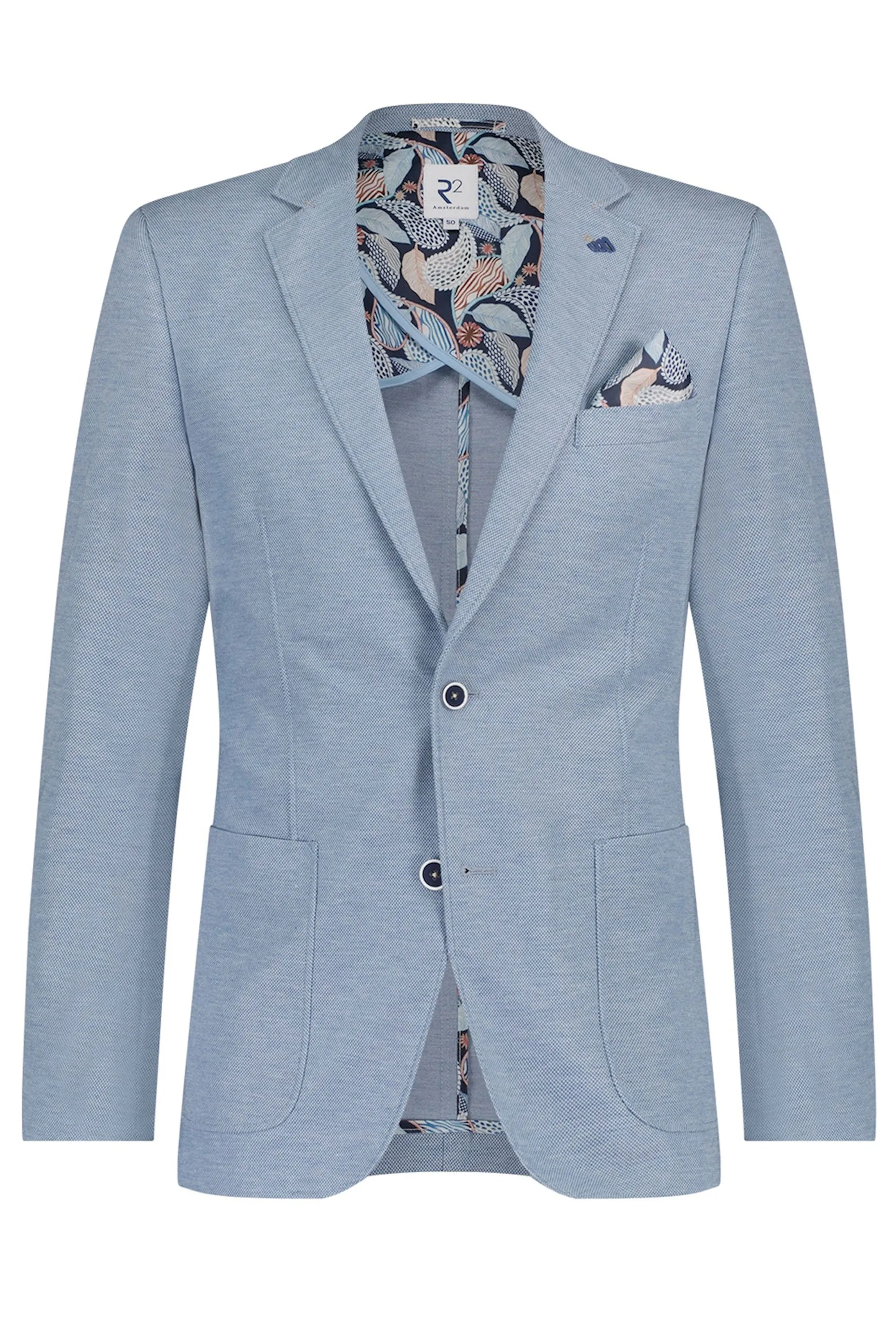 R2 Notch Lapel Jacket Blue