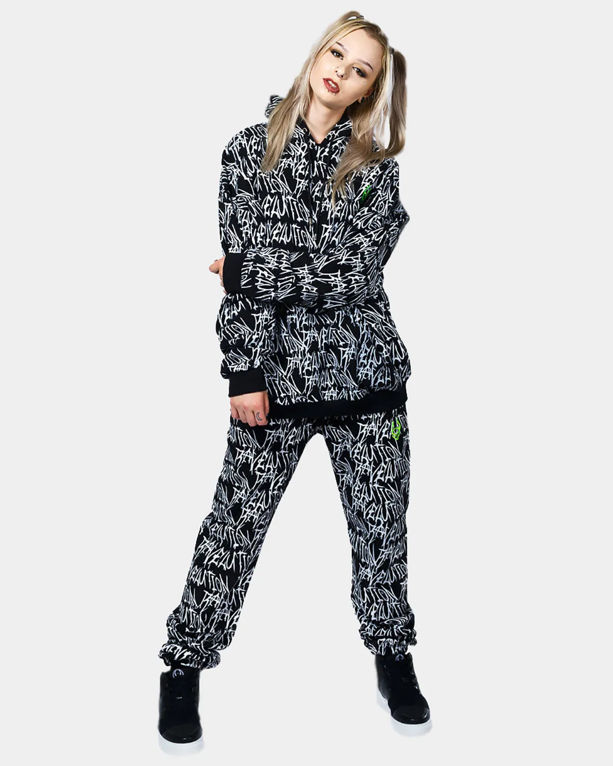 RAVELUTION OVERSIZE JOGGER BLACK