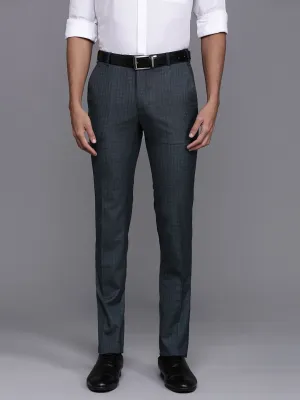 Raymond Men Checked Slim Fit Formal Trousers