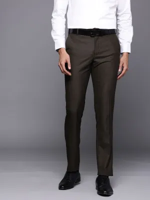 Raymond Men Textured Slim Fit Formal Trousers