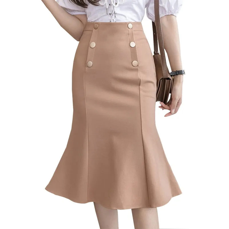 Red Skirts Women Pencil Skirt Korean  Fashion Office Ladies Skirts