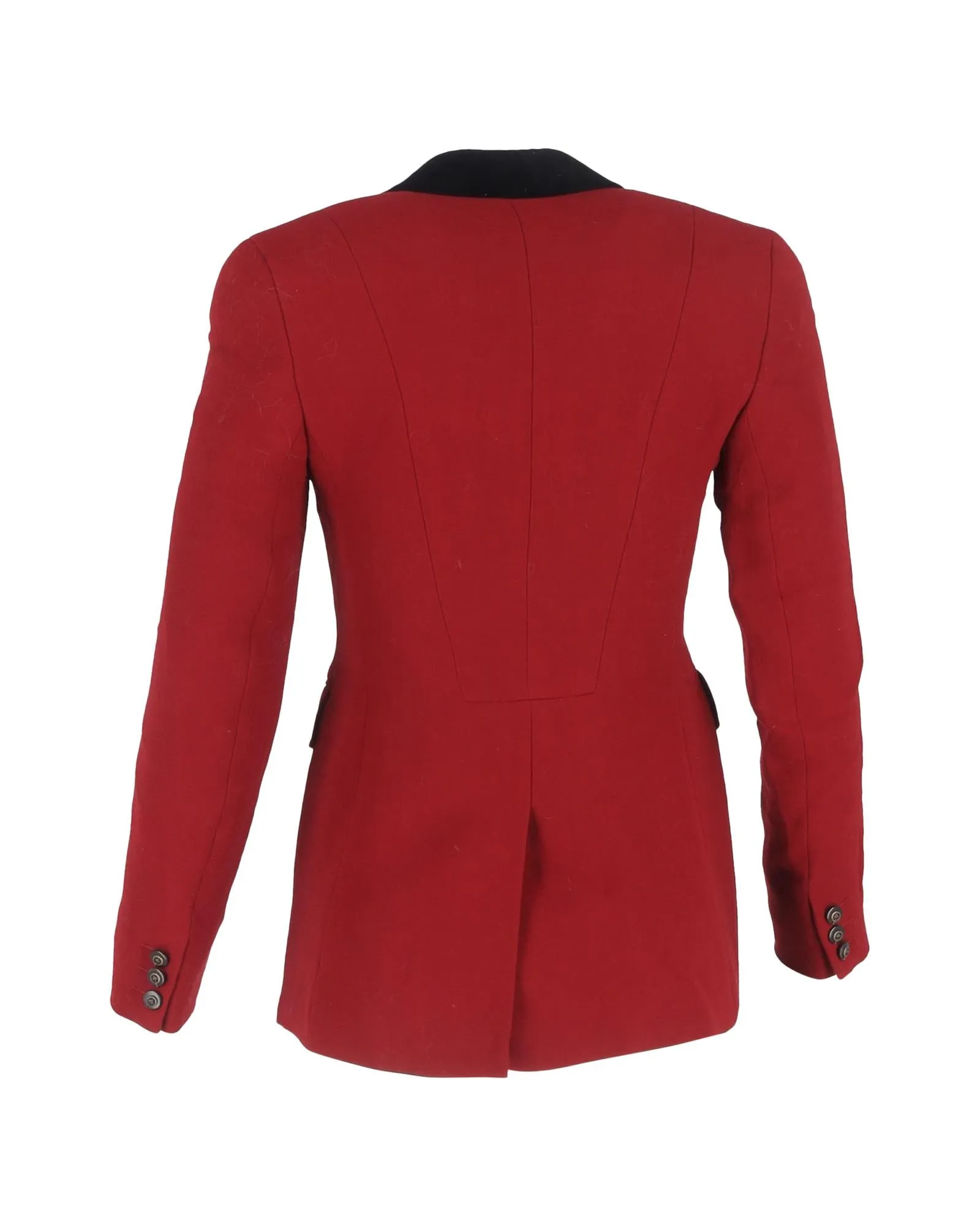 Red Wool Blazer Classic Style