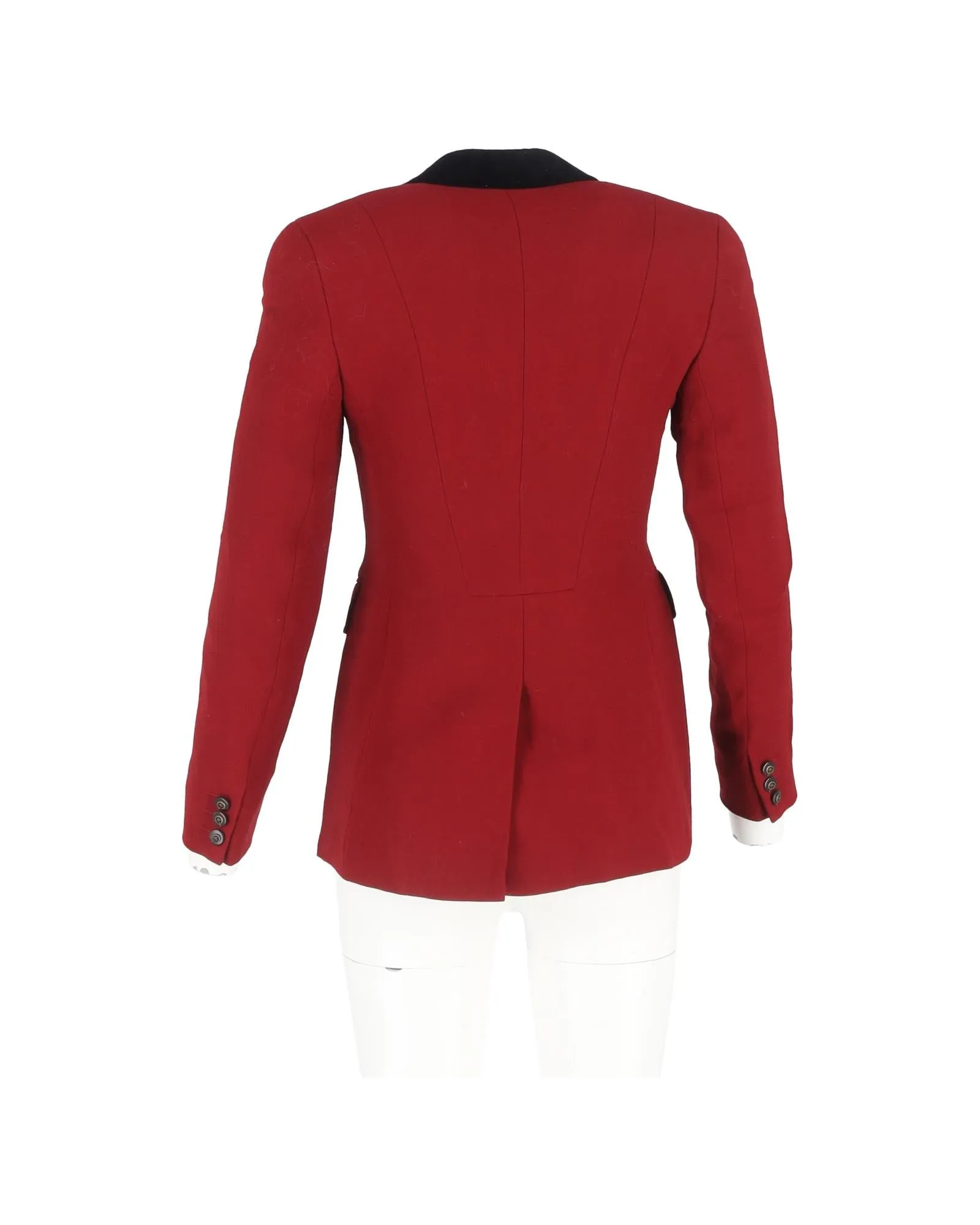 Red Wool Blazer Classic Style