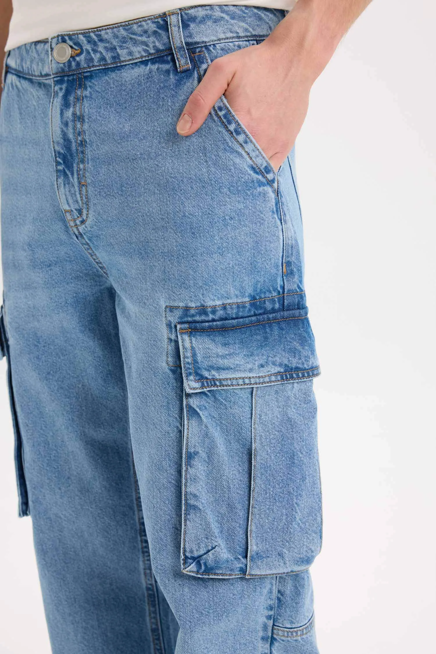 Relax Fit Wide Leg Jeans