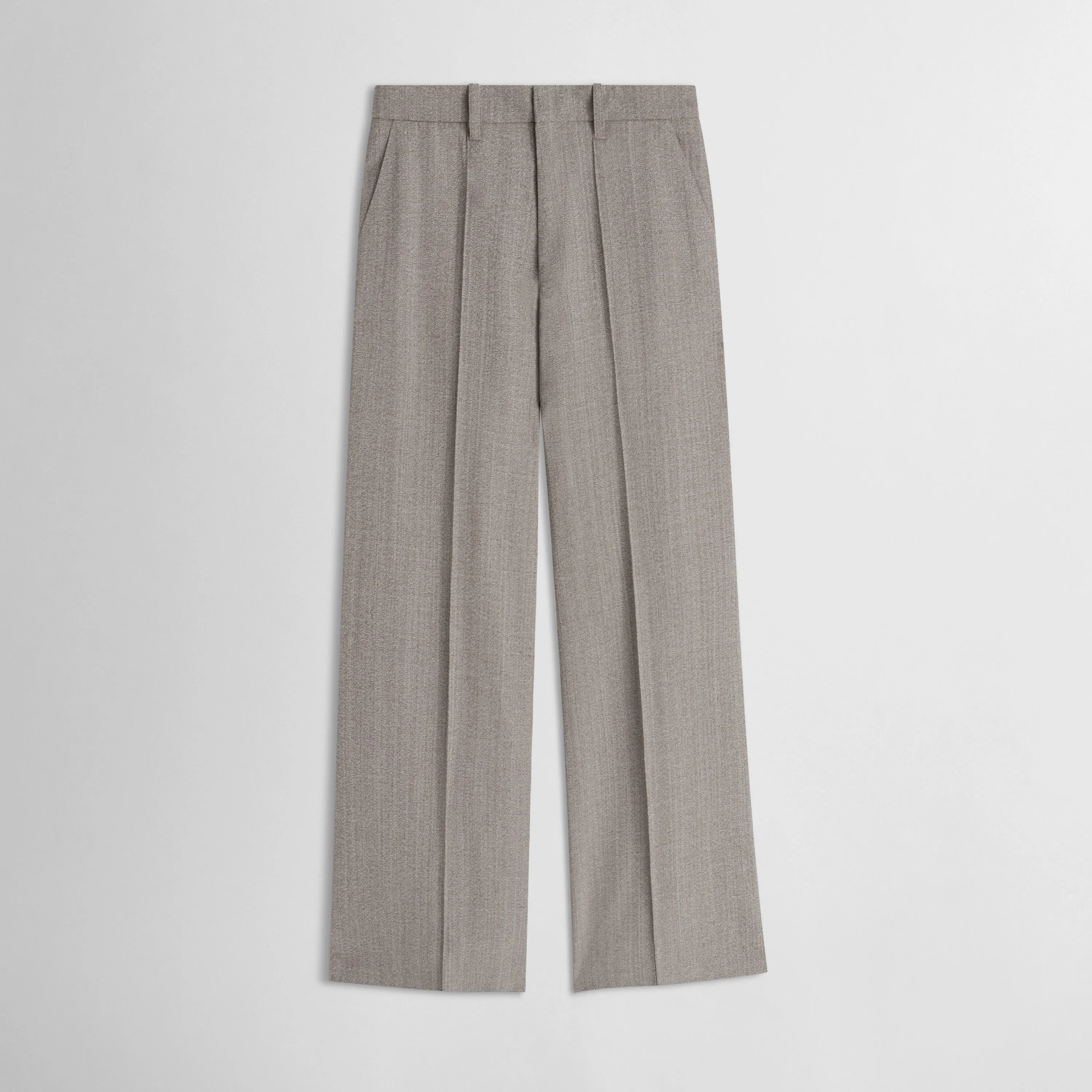 RELAXED TROUSERS | pebble melange viscose