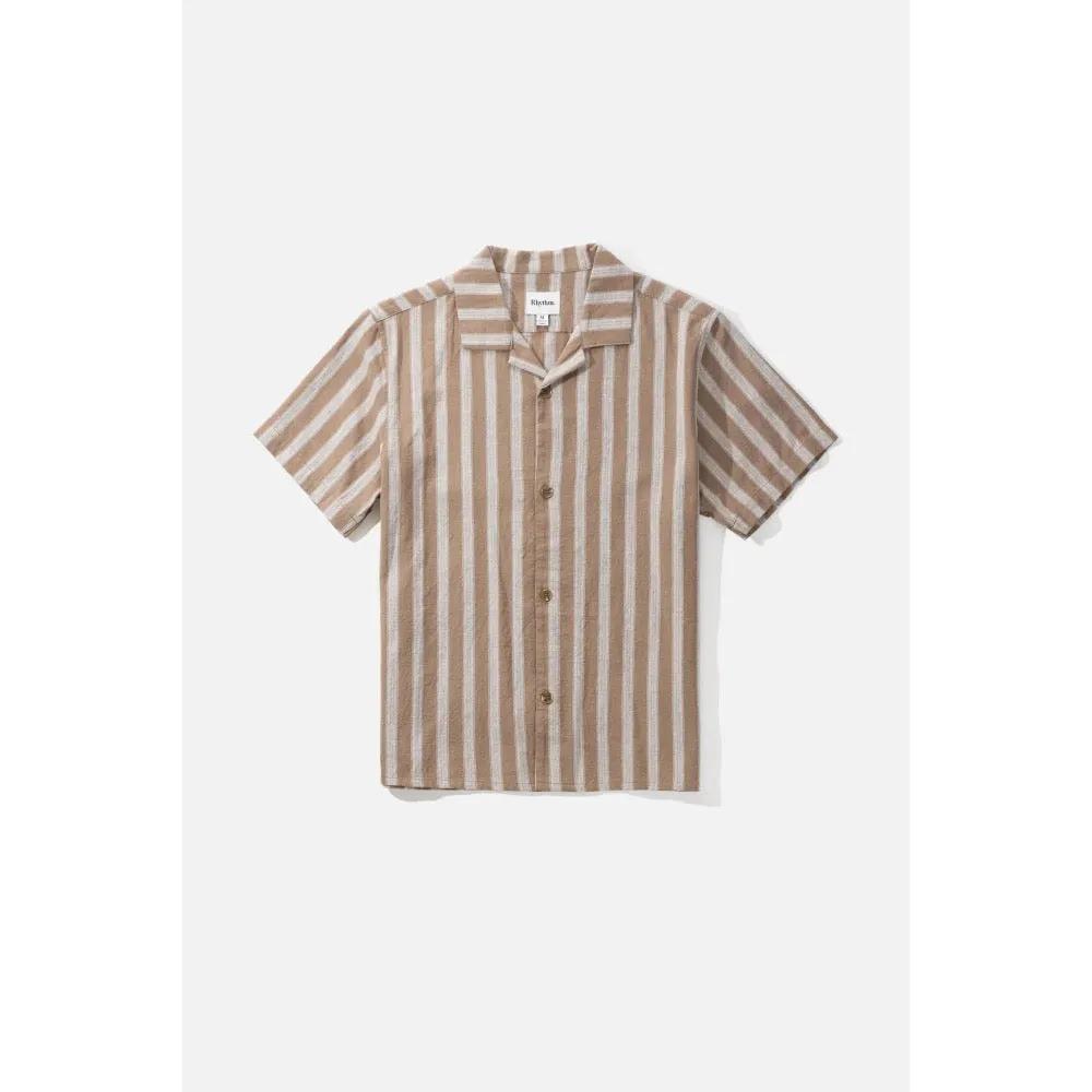 RHYTHM VACATION STRIPE S/S SHIRT LATTE