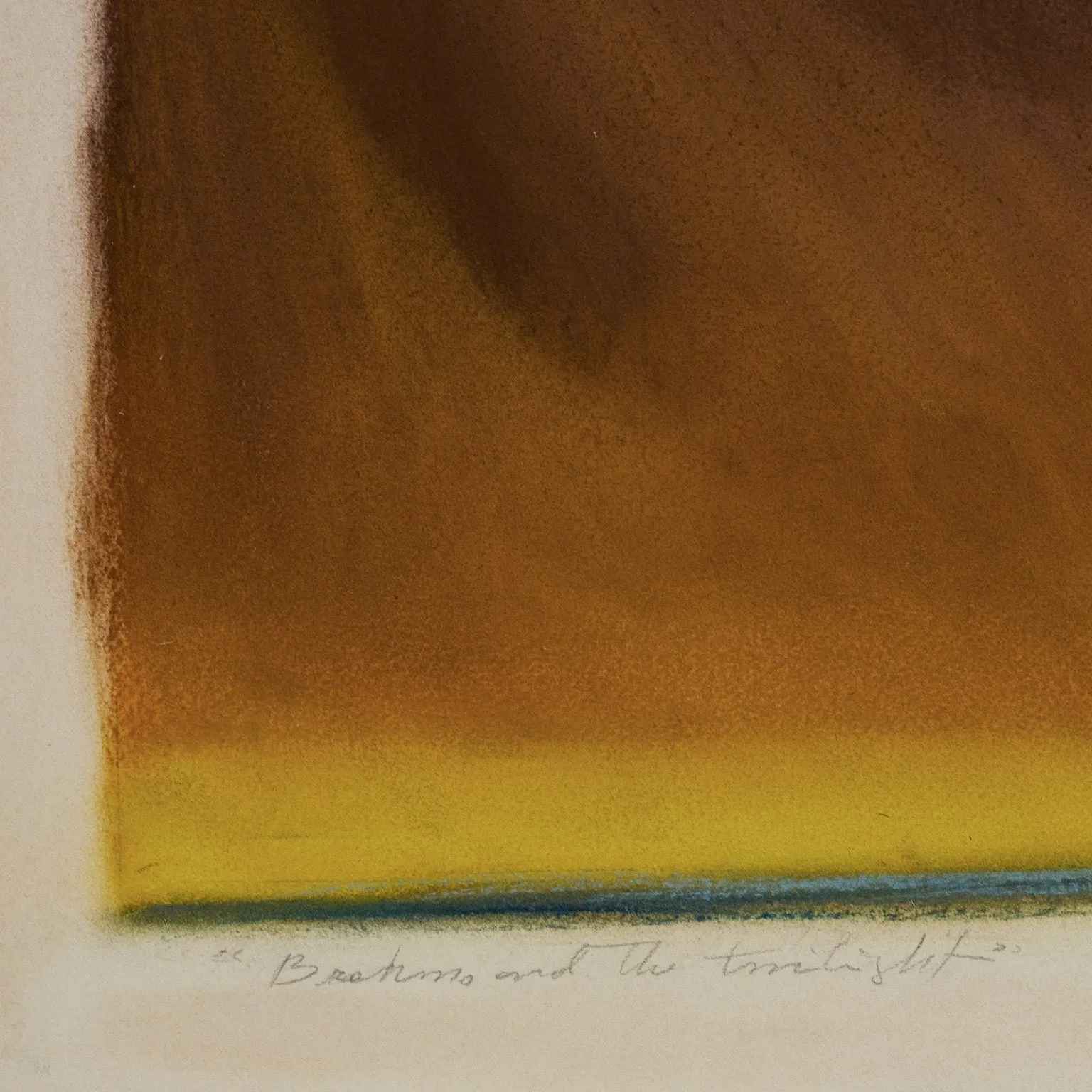 RITA LETENDRE "BRAHMS AND THE TWILIGHT" PASTEL, 1982