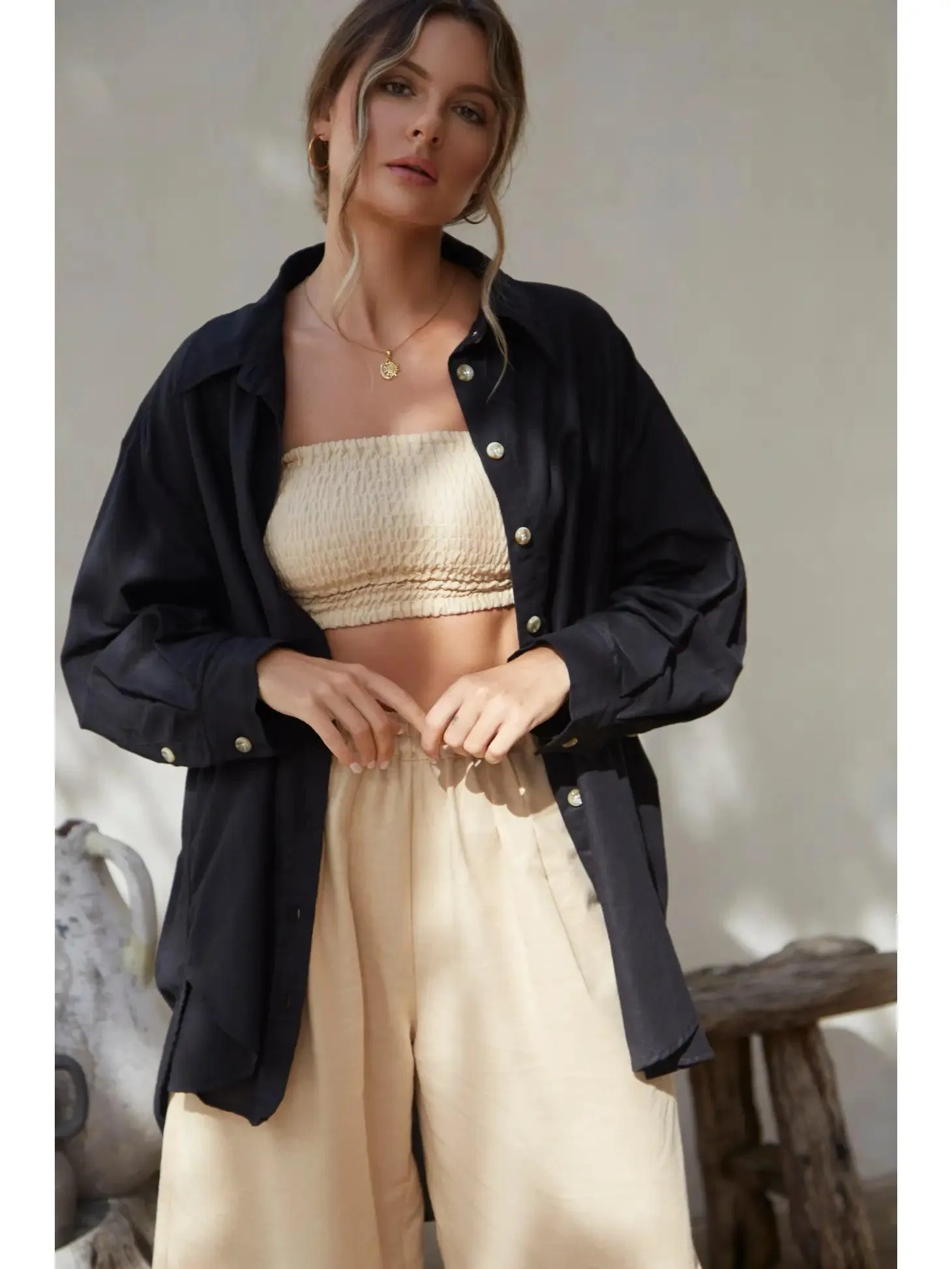 Romania Oversized Linen Shirt