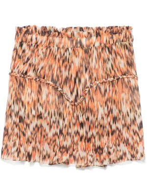 Roumi printed cotton skirt