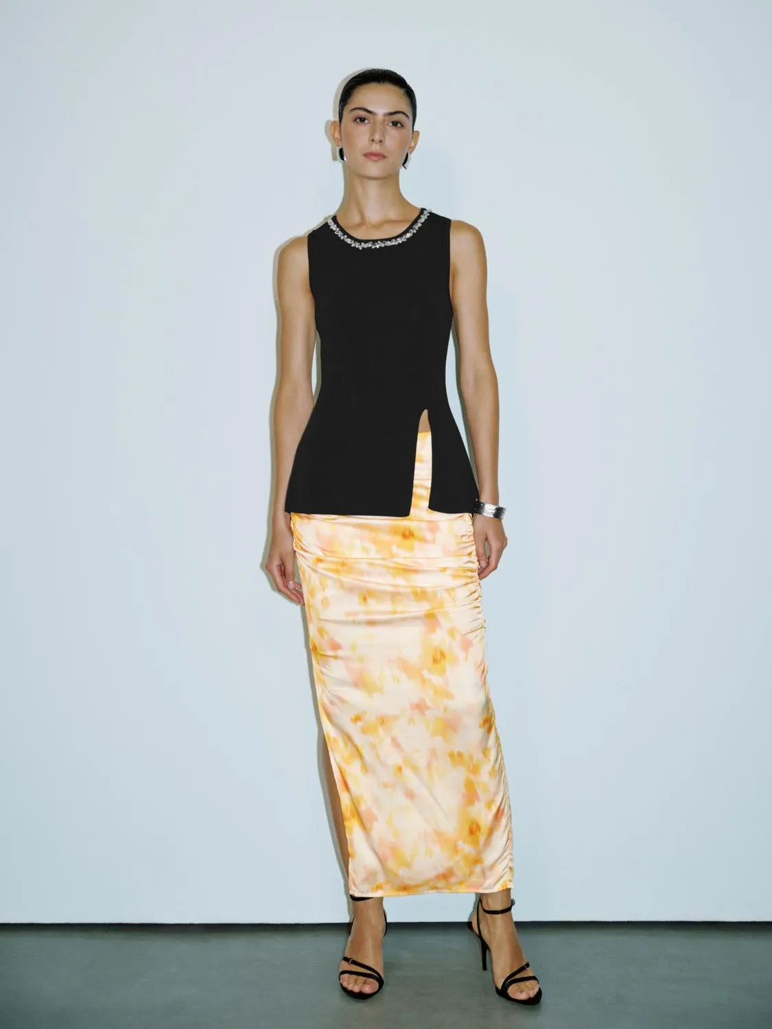 Ruched Straight Skirts