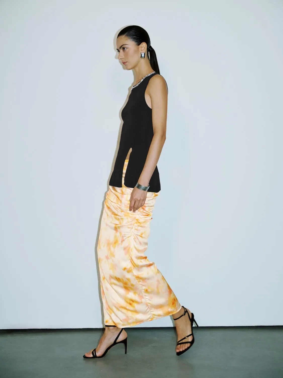 Ruched Straight Skirts