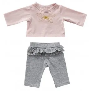 Ruffle trousers and butterfly top ( 3 doll sizes for 12 to 20 inches / 30 to 50cm)
