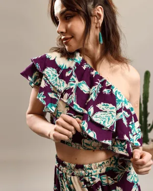 Ruffled Florette Crop Top