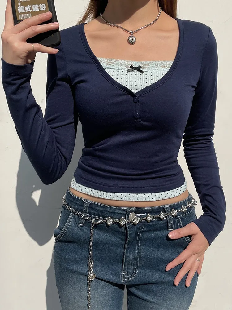 Sadie Button-Down Lace Top