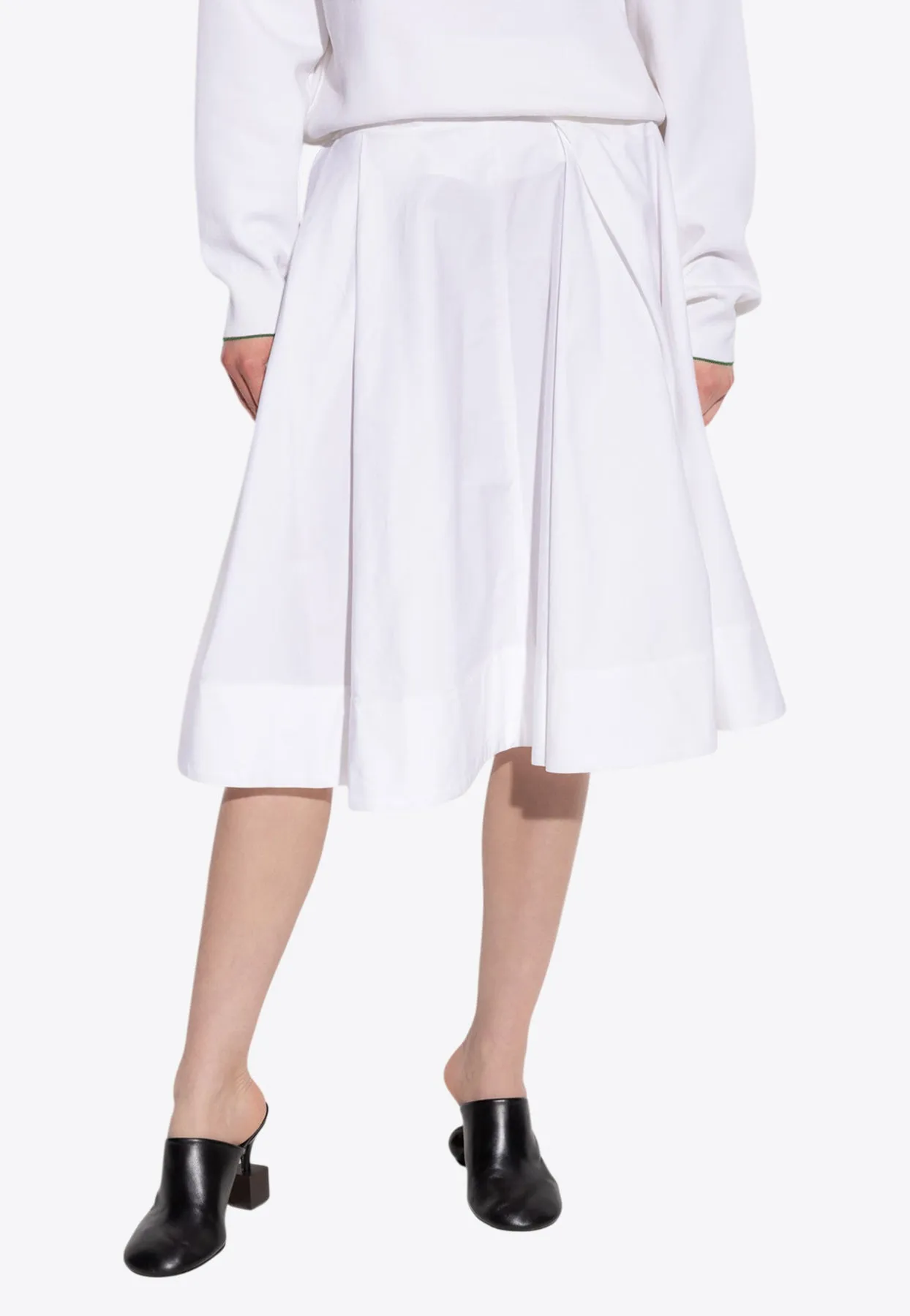 Salon Flared Midi Skirt