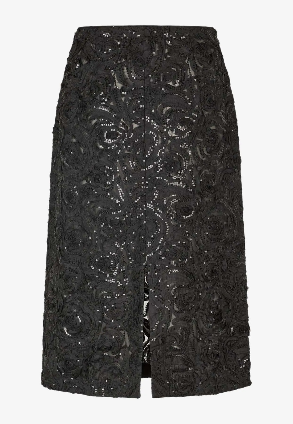 Samina Rose Jacquard Sequined Skirt