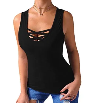 Sarin Mathews Criss Cross Tank Top