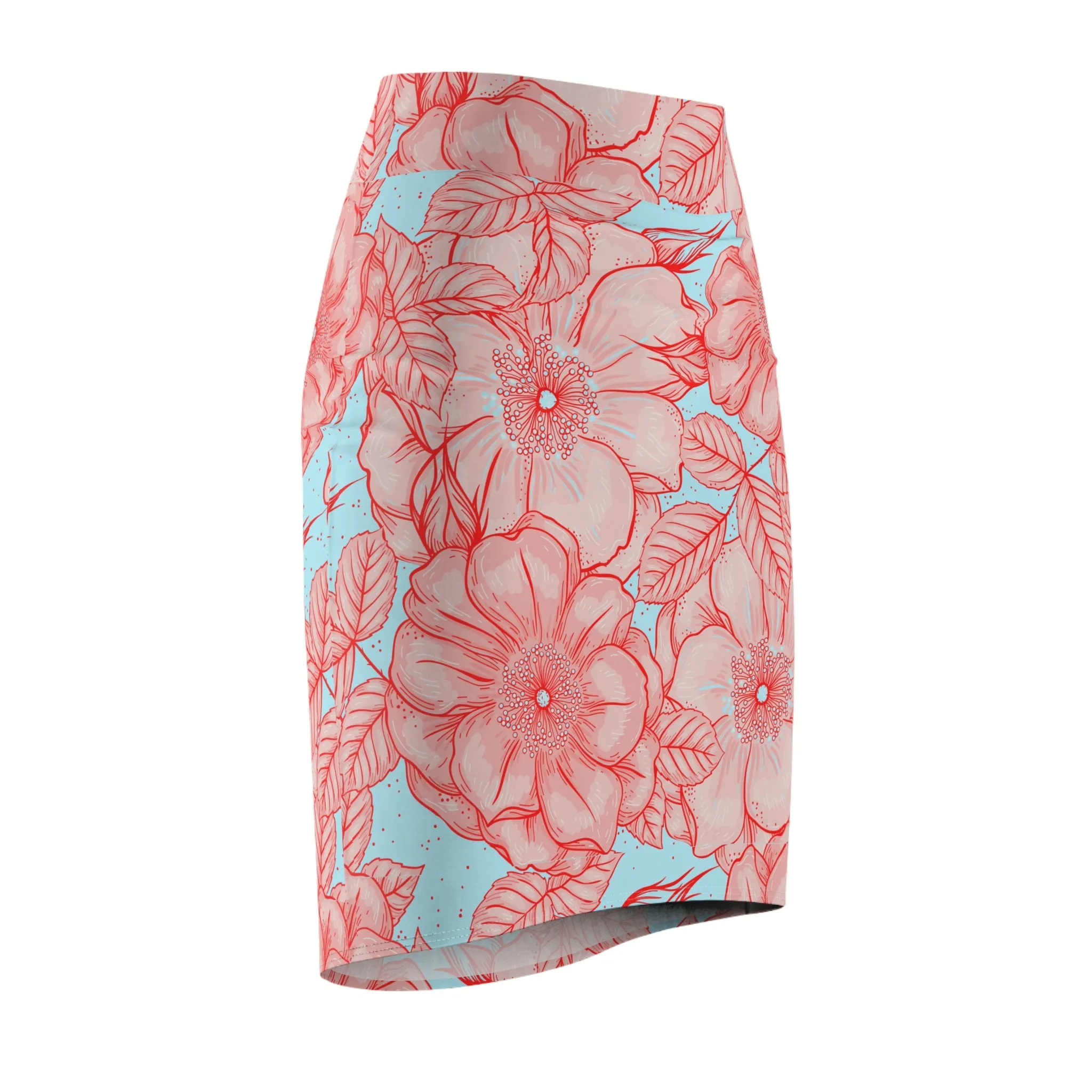 Sea and Bloom Pencil Skirt