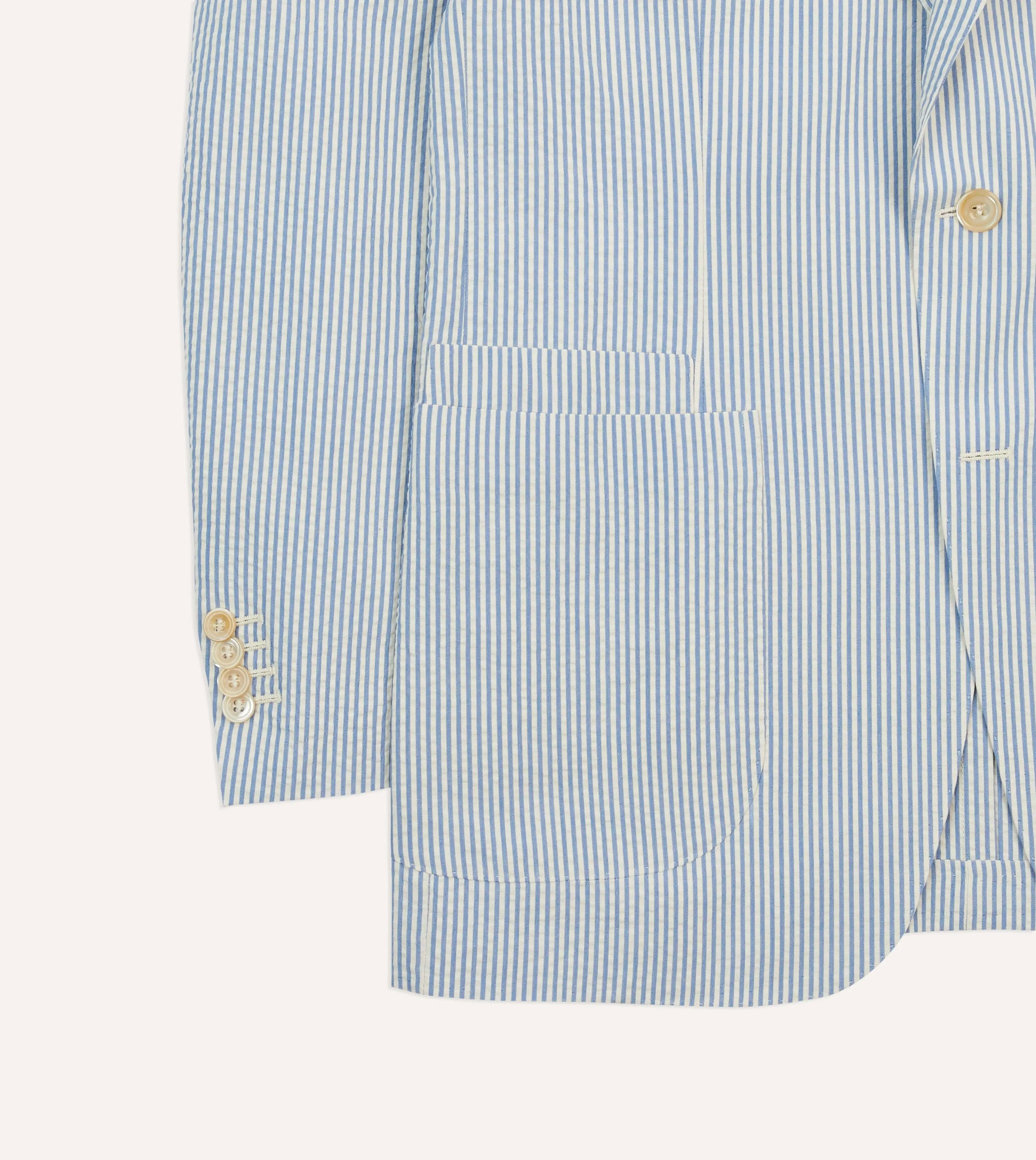 Seersucker Cotton Tailored Jacket