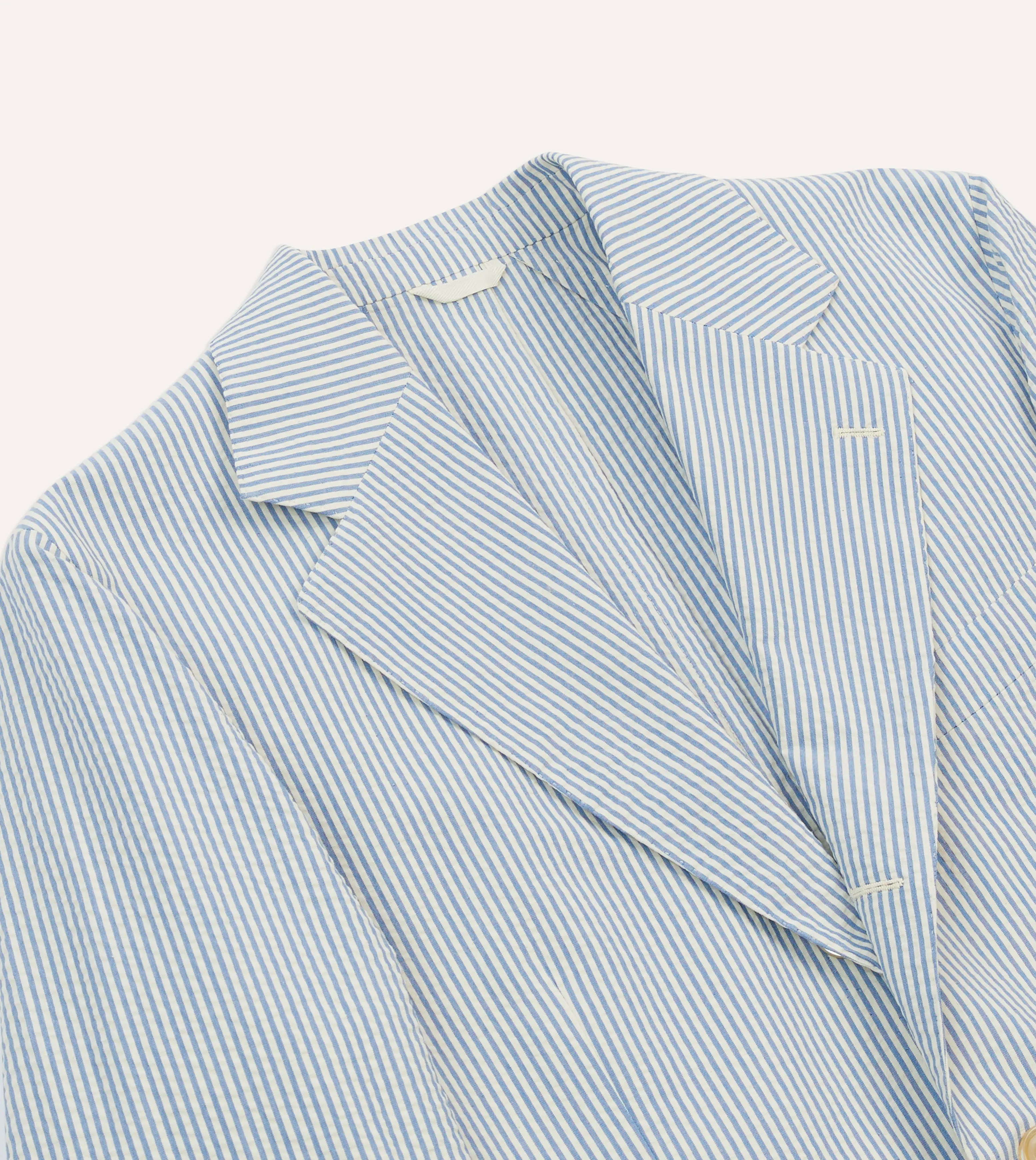 Seersucker Cotton Tailored Jacket