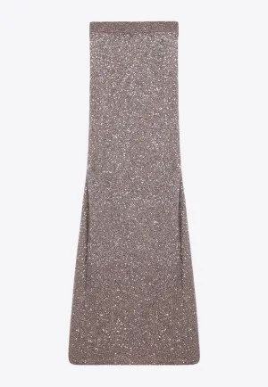 Sequin Embellished Maxi Skirt