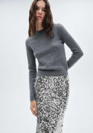 Sequin midi skirt - Grey