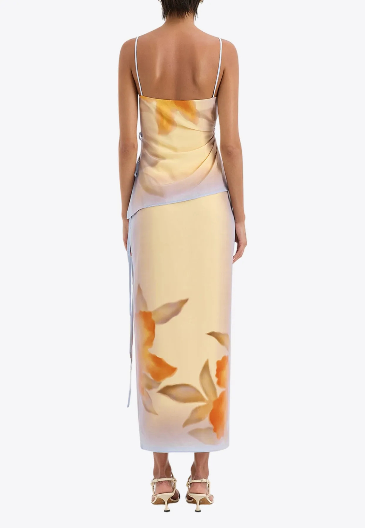 Serene Floral Print Midi Skirt