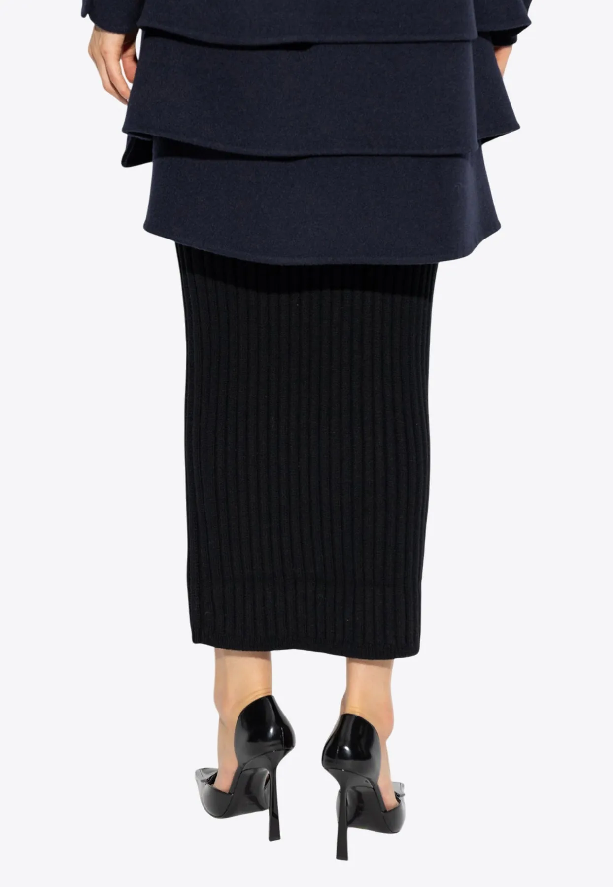 Seta Wool and Cashmere Midi Skirt
