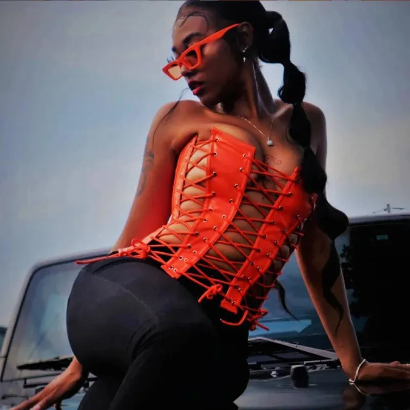 Sexy PU Leather Corset