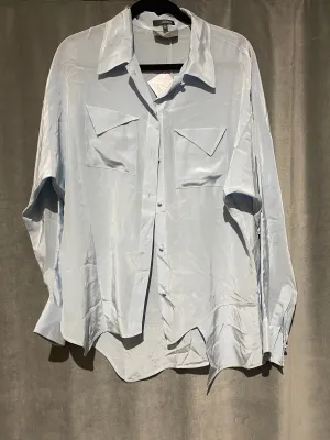 Shari's Place Alex & Eli Light Blue Button Down Blouse