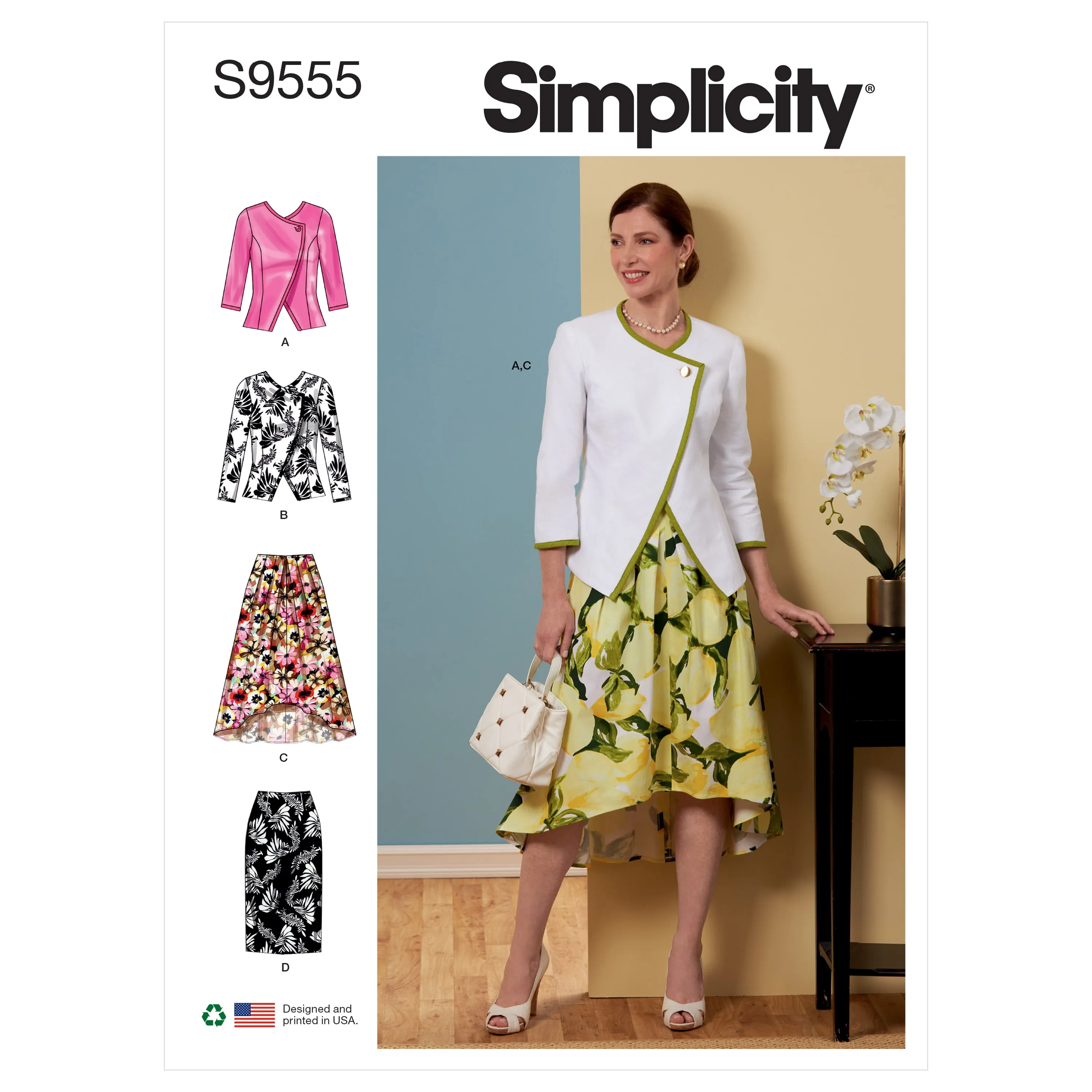 Simplicity Pattern 9555 Misses' Jacket & Skirts
