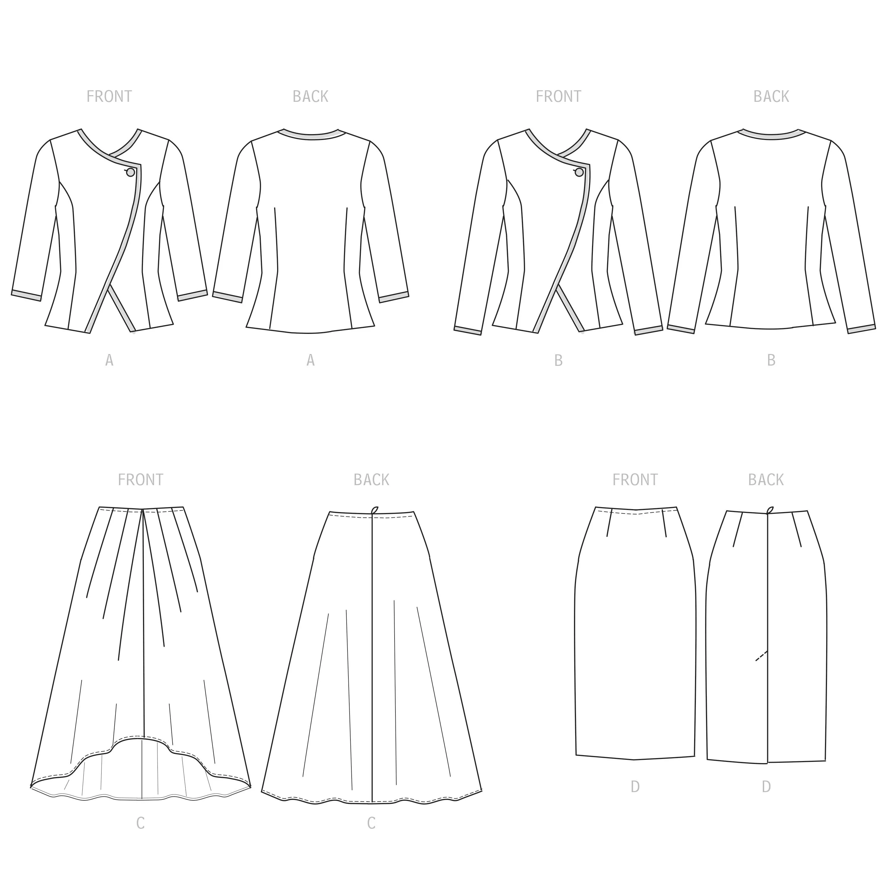 Simplicity Pattern 9555 Misses' Jacket & Skirts