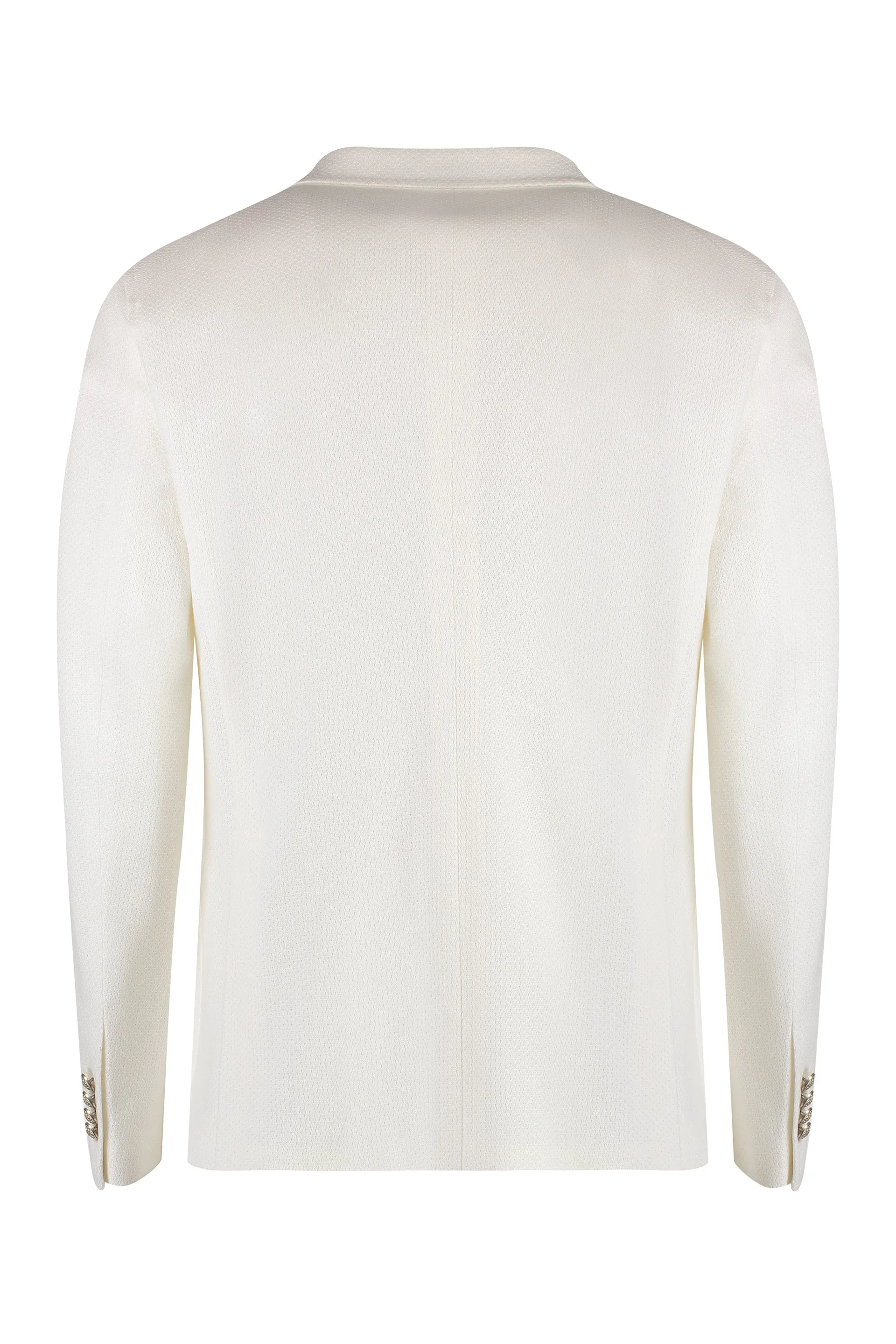 Single-breasted cotton blazer