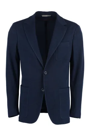 Single-breasted knit blazer